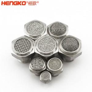 廠家直銷316不銹鋼燒結(jié)消聲器耐高溫降噪，粉末燒結(jié)氣動(dòng)元件可按需定制