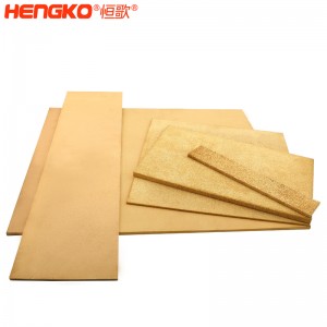 多孔徑燒結(jié)過濾銅濾板孔隙率均勻耐高溫阻力小粉末顆粒青銅濾芯，用于船舶工業(yè)