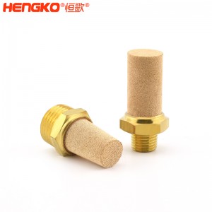 恒歌定制不銹鋼/銅粉氣動(dòng)元件消音器_消音濾芯降噪耐高溫，應(yīng)用于真空泵