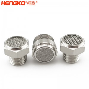 專業(yè)定制燒結(jié)不銹鋼平頭錐形消聲器工業(yè)除塵消音降噪氣動(dòng)元件，應(yīng)用于鼓風(fēng)機(jī)