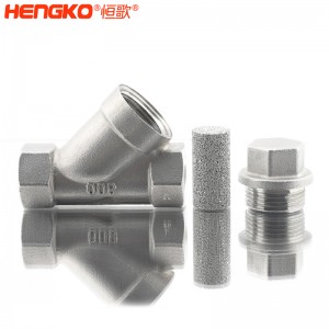 恒歌定制316L粉末燒結(jié)不銹鋼Y型過濾器耐腐蝕易清洗，用于化工行業(yè)