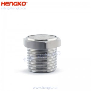 恒歌生產(chǎn)絲網(wǎng)燒結(jié)316不銹鋼平頭消聲器，消音耐用不銹鋼氣動過濾元件