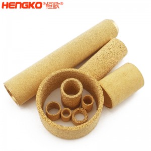 廠家定制生產(chǎn)銅粉末過濾芯燒結(jié)銅濾芯濾管孔隙均勻，銅燒結(jié)除塵防塵過濾銅管